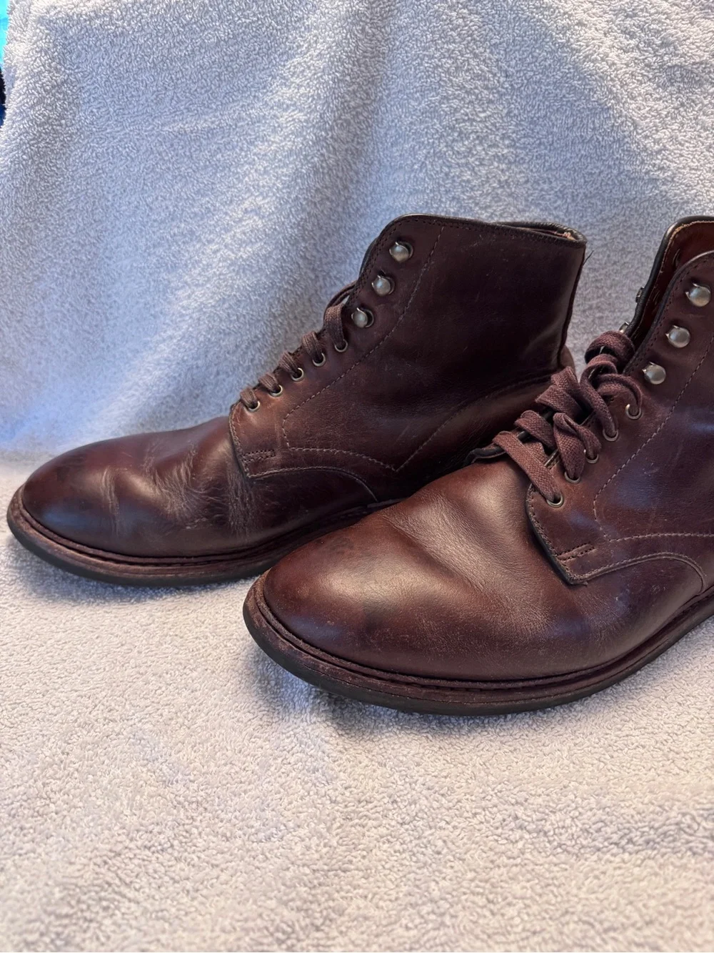 Men's Allen Edmonds Brown Leather Lace-Up Boots